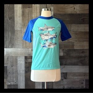 The Children’s Place shark rashguard boys XLarge tropical beach pool party swim